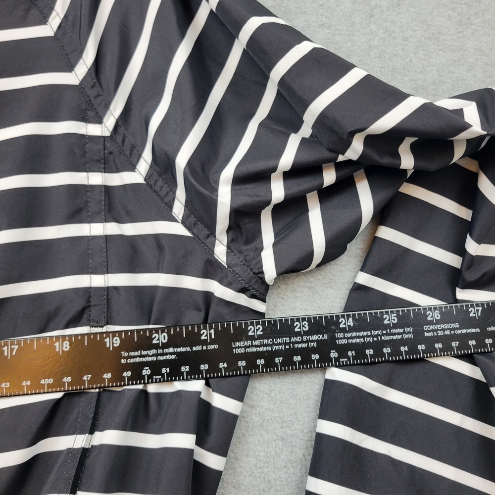 Vintage Lauren Ralph Lauren Active Jacket Womens L Black White Stripe Nautical - Picture 8 of 16